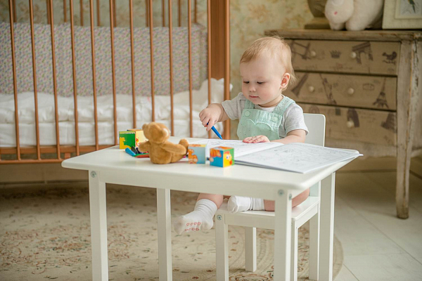 Комплект детской мебели Polini Simple 105 S, белый