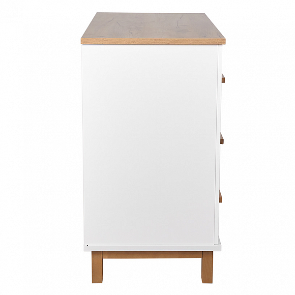 Комод Polini kids Simple 3402, белый-дуб крафт золотой