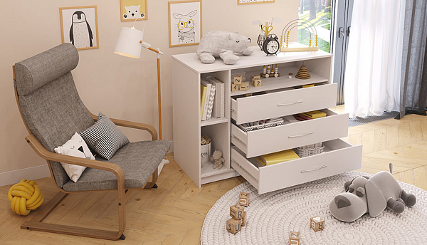 Комод Polini kids Simple 2110, белый