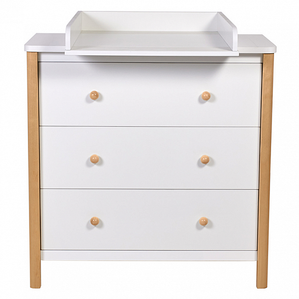 Комод Polini kids Simple 3501, белый-натуральный