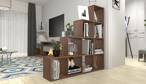 Стеллаж Polini Home Smart Каскадный 10 секций, винтаж