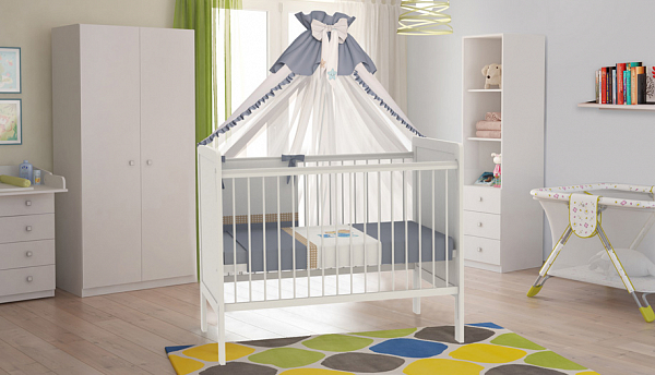 Кроватка детская Polini kids Simple 220, белый