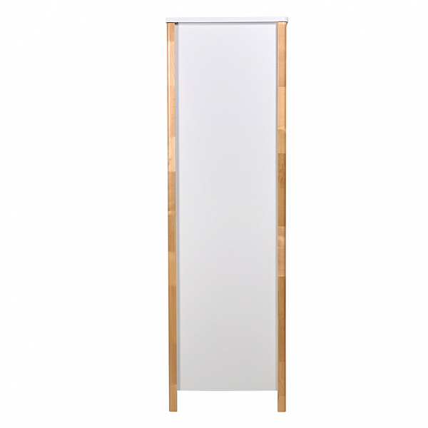 Шкаф двухсекционный Polini kids Simple 3510, с ящиками, белый-натуральный