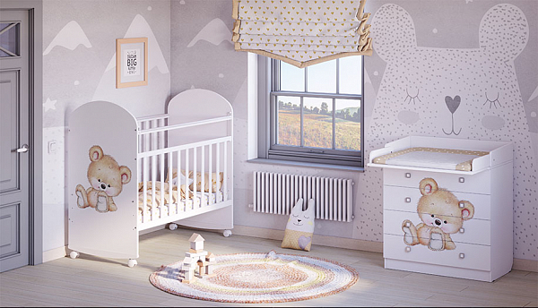 Пеленальный комод Фея 1580 Медвежонок