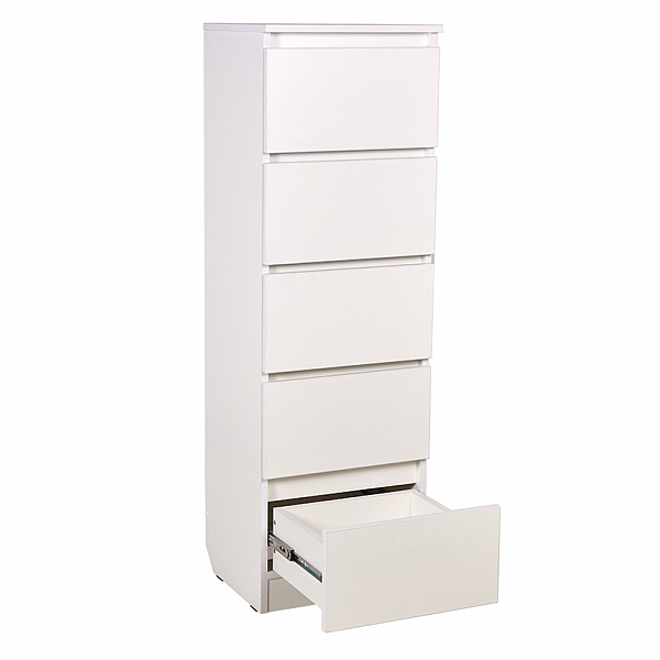Комод Polini kids Simple 1990, 5 ящиков, белый