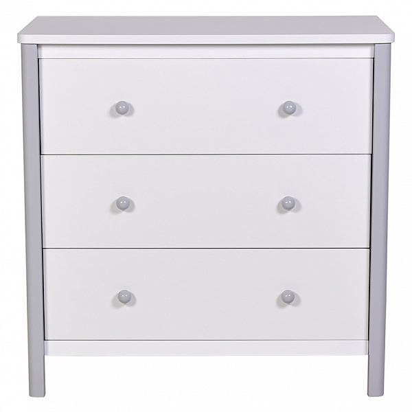 Комод Polini kids Simple 3501, белый-серый