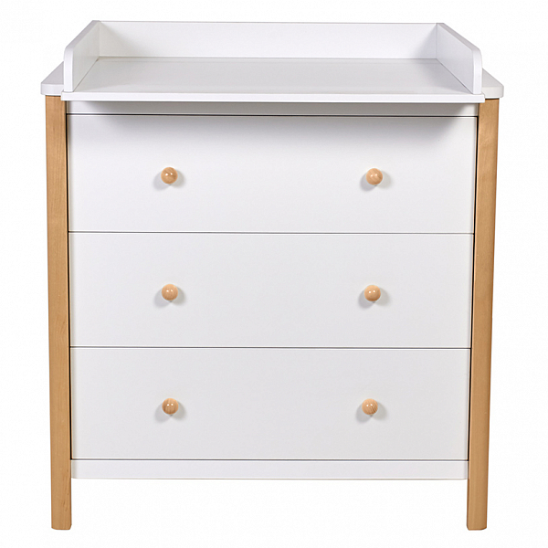 Комод Polini kids Simple 3501, белый-натуральный