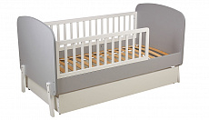 Кровать детская Polini kids Mirum 2010 c ящиком, серый-белый / белый