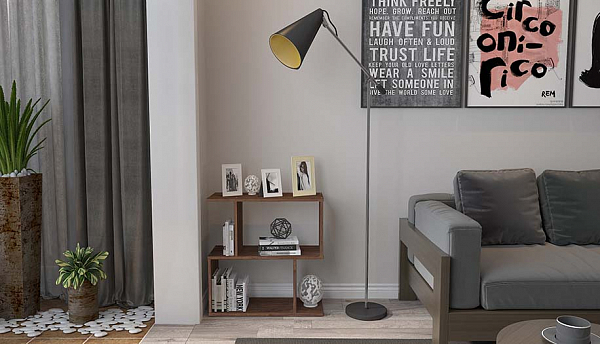 Стеллаж Polini Home Smart фигурный 2 секции, винтаж