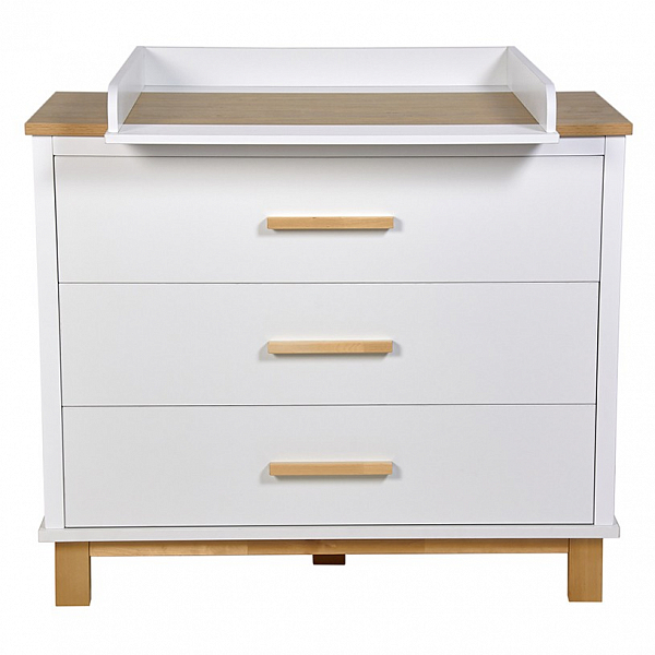 Комод Polini kids Simple 3401, на ножках, белый-натуральный