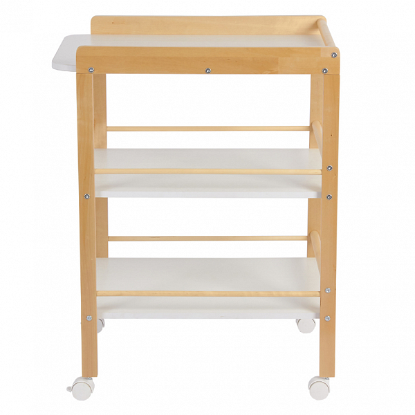 Пеленальный столик Polini kids Simple 1090, натуральный-белый
