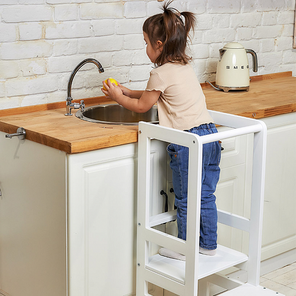 Башня помощника Монтессори Polini kids Step, белый
