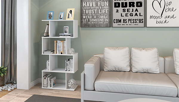 Стеллаж Polini Home Smart фигурный 4 секции, белый