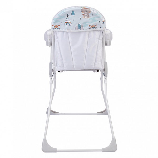 Стульчик для кормления Baby Boom Мишка с перьями, серый