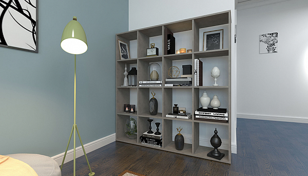 Стеллаж Polini Home Smart Кубический 16 секции, бетон