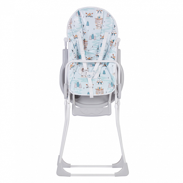 Стульчик для кормления Baby Boom Мишка с перьями, серый