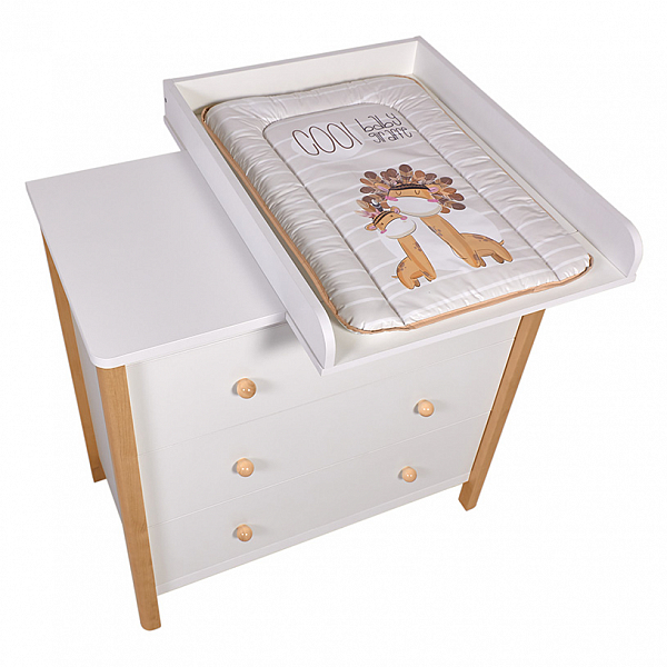Комод Polini kids Simple 3501, белый-натуральный
