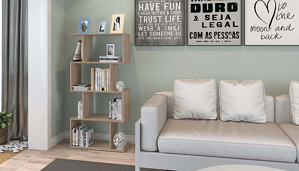 Стеллаж Polini Home Smart фигурный 4 секции, дуб