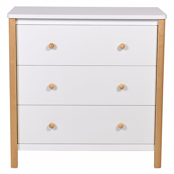 Комод Polini kids Simple 3501, белый-натуральный