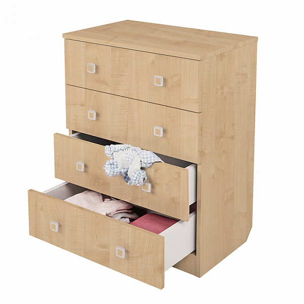 Комод Polini kids Simple c 4 ящиками, натуральный