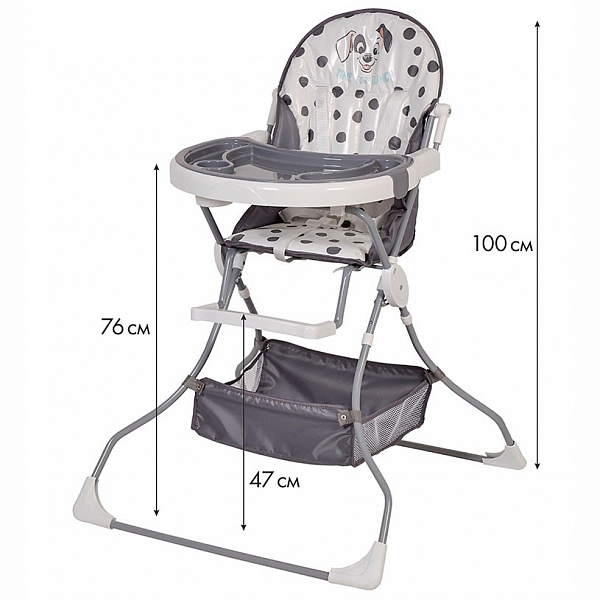 Стульчик для кормления Polini kids Disney baby 252 101 Далматинец, синий