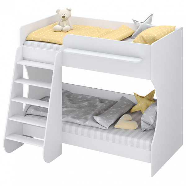 Кровать двухъярусная для детей Polini kids Dream 1500, белый