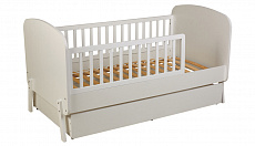 Кровать детская Polini kids Mirum 2010 c ящиком, белый / белый