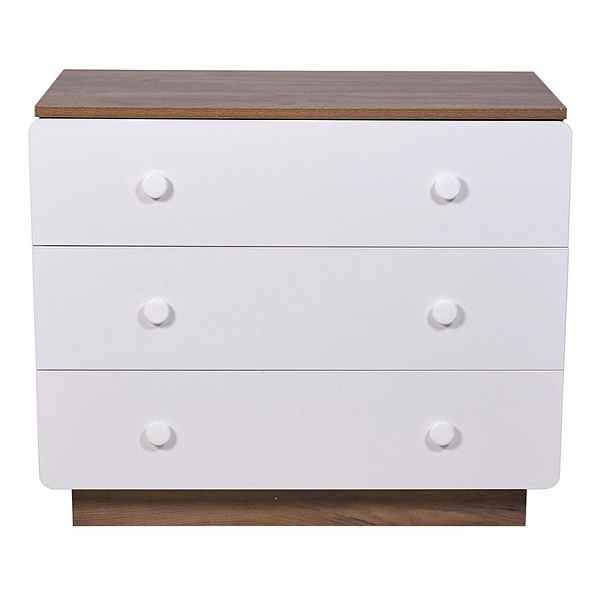 Комод Polini kids Ameli 3000, белый-дуб крафт
