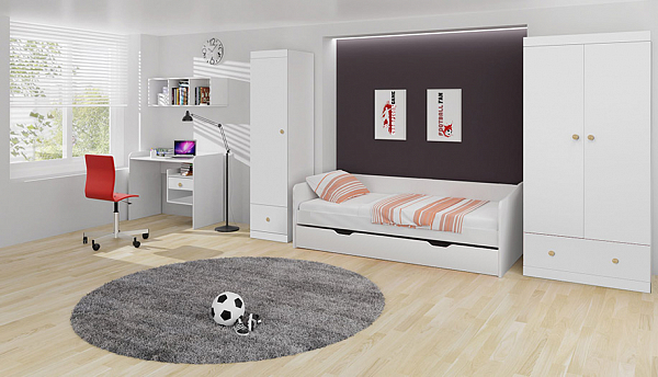 Шкаф-пенал Polini kids Fun 460, белый