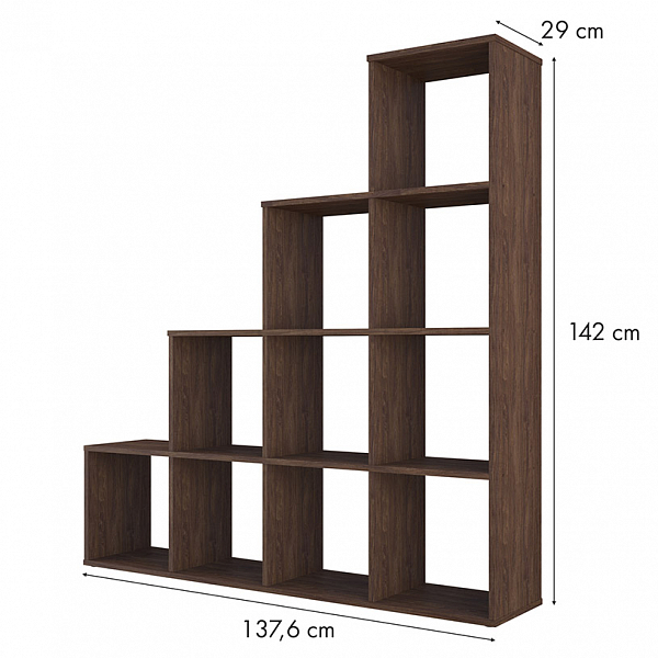 Стеллаж Polini Home Smart Каскадный 10 секций, винтаж