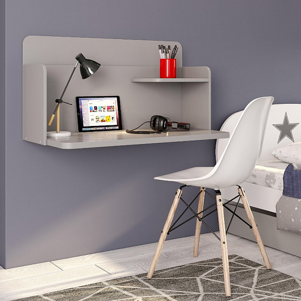 Стол навесной для школьника Polini kids Mirum, серый