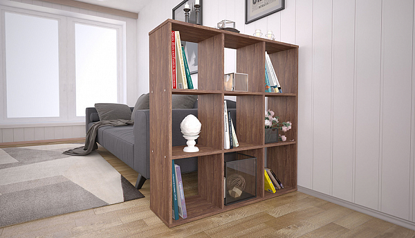 Стеллаж Polini Home Smart Кубический 9 секции, винтаж