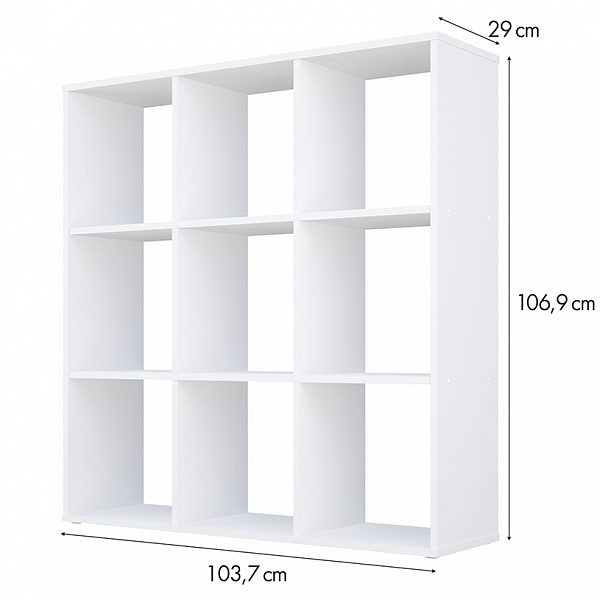Стеллаж Polini Home Smart Кубический 9 секции, белый