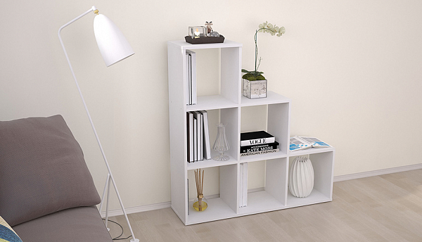 Стеллаж Polini Home Smart Каскадный 6 секций, белый