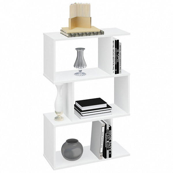 Стеллаж Polini Home Smart фигурный 3 секции, белый