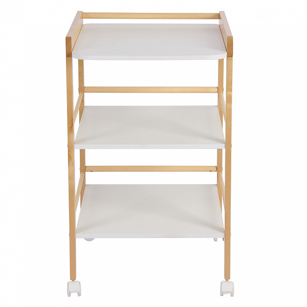 Пеленальный столик Polini kids Simple 1090, натуральный-белый