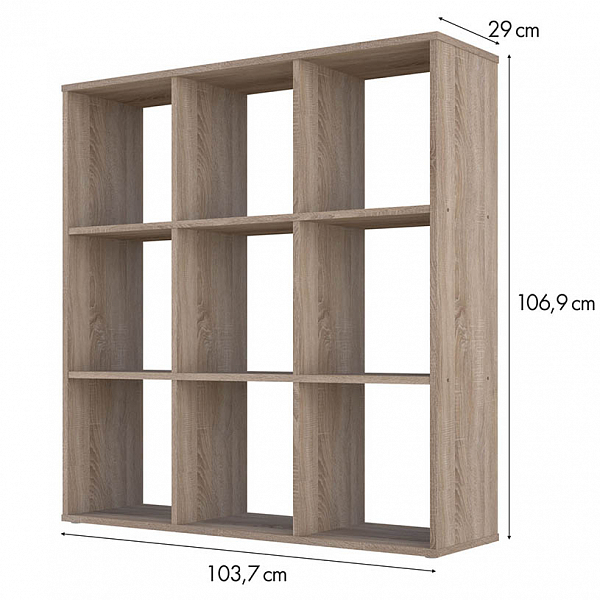 Стеллаж Polini Home Smart Кубический 9 секции, дуб