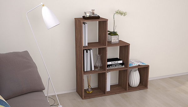 Стеллаж Polini Home Smart Каскадный 6 секций, винтаж