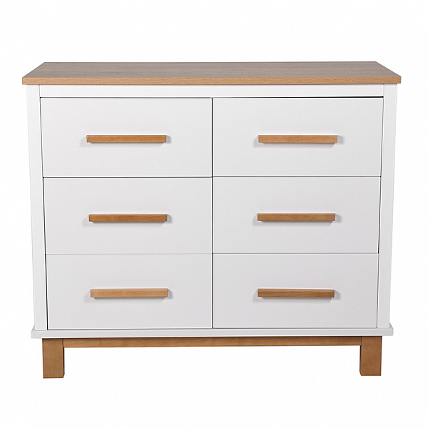 Комод Polini kids Simple 3402, белый-дуб крафт золотой