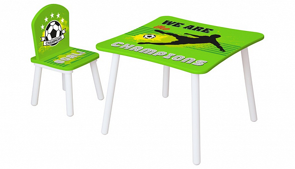Стул для комплекта детской мебели Polini kids Fun 145 S Футбол, зеленый
