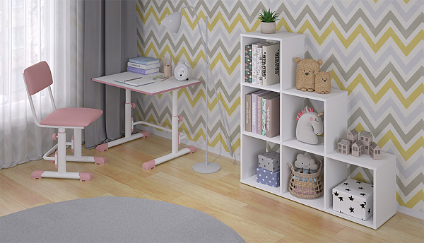 Стеллаж Polini Home Smart Каскадный 6 секций, белый