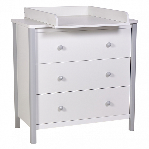 Комод Polini kids Simple 3501, белый-серый
