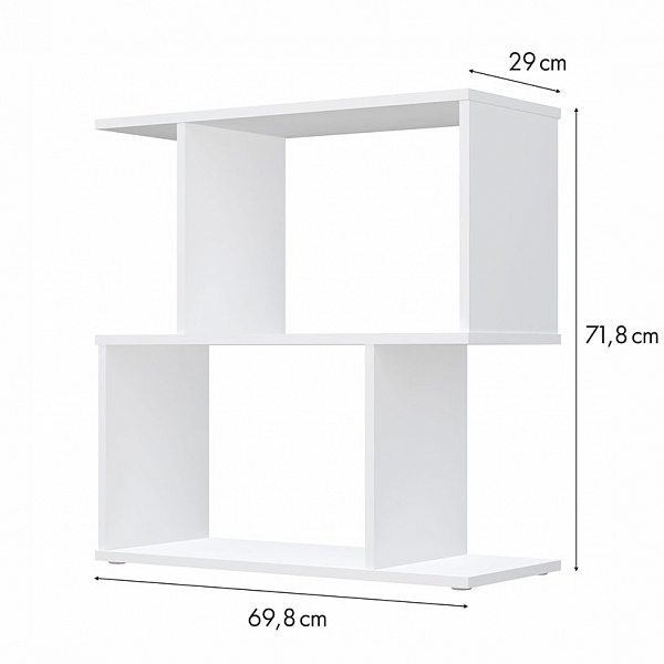 Стеллаж Polini Home Smart фигурный 2 секции, белый
