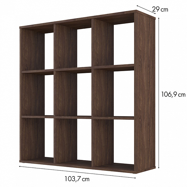 Стеллаж Polini Home Smart Кубический 9 секции, винтаж