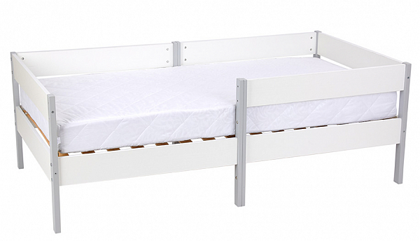 Кровать детская Polini kids Simple 3435, белый-серый
