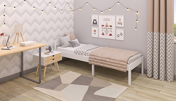 Кровать Polini kids Simple 935, белый