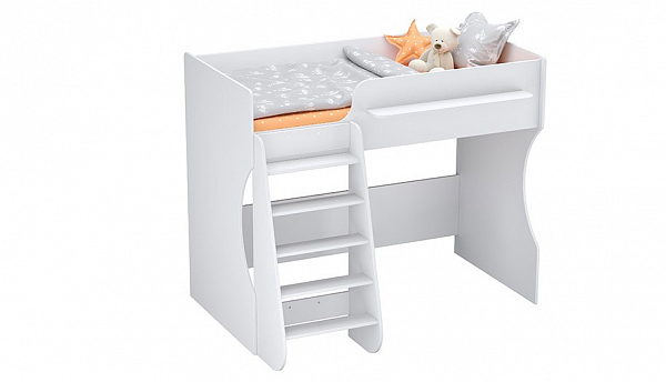 Кровать-чердак детская Polini kids Dream 1700, белый